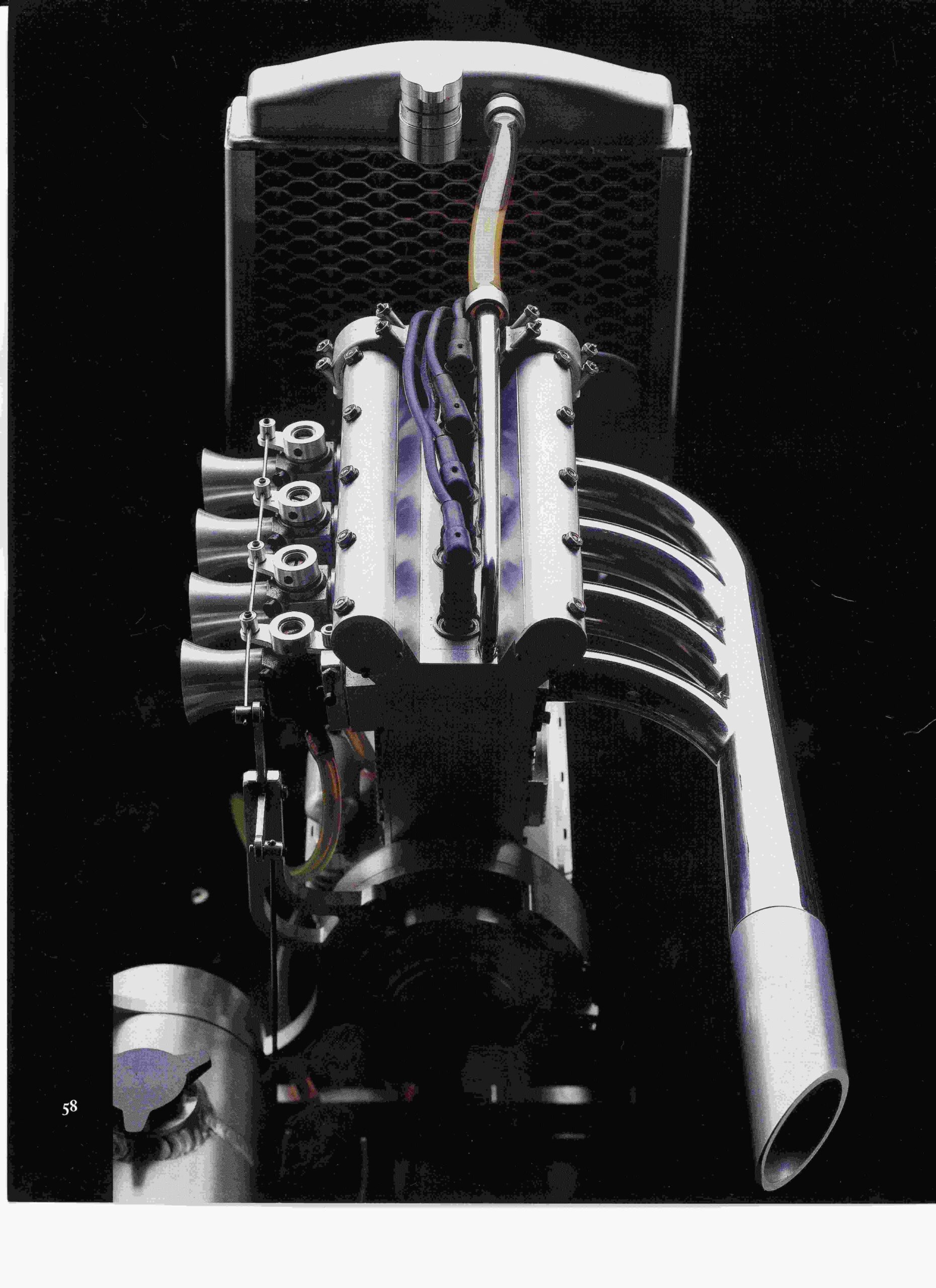 A picture of VFOUR engine of a car