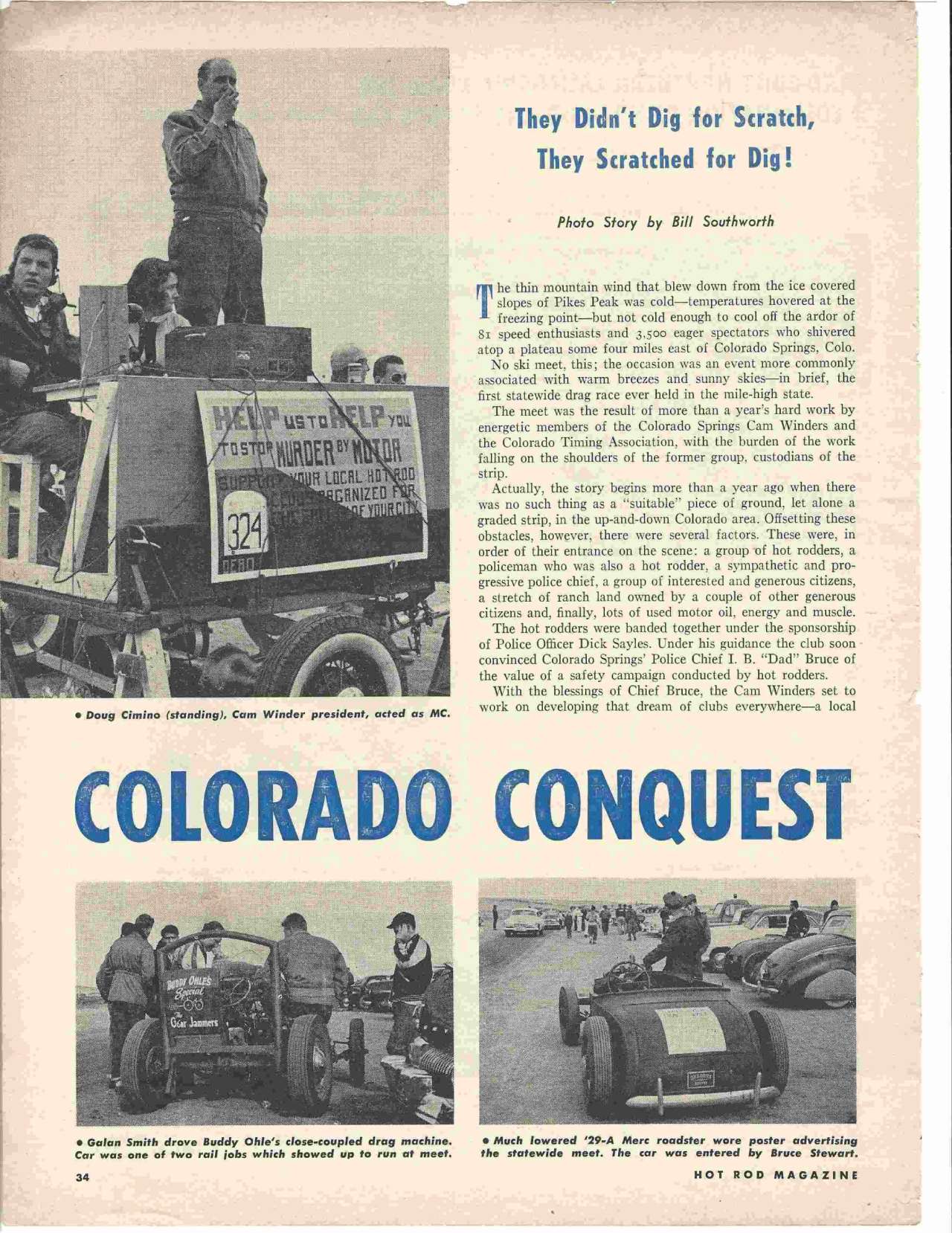 An article on the Colorado Conquest about vehicles