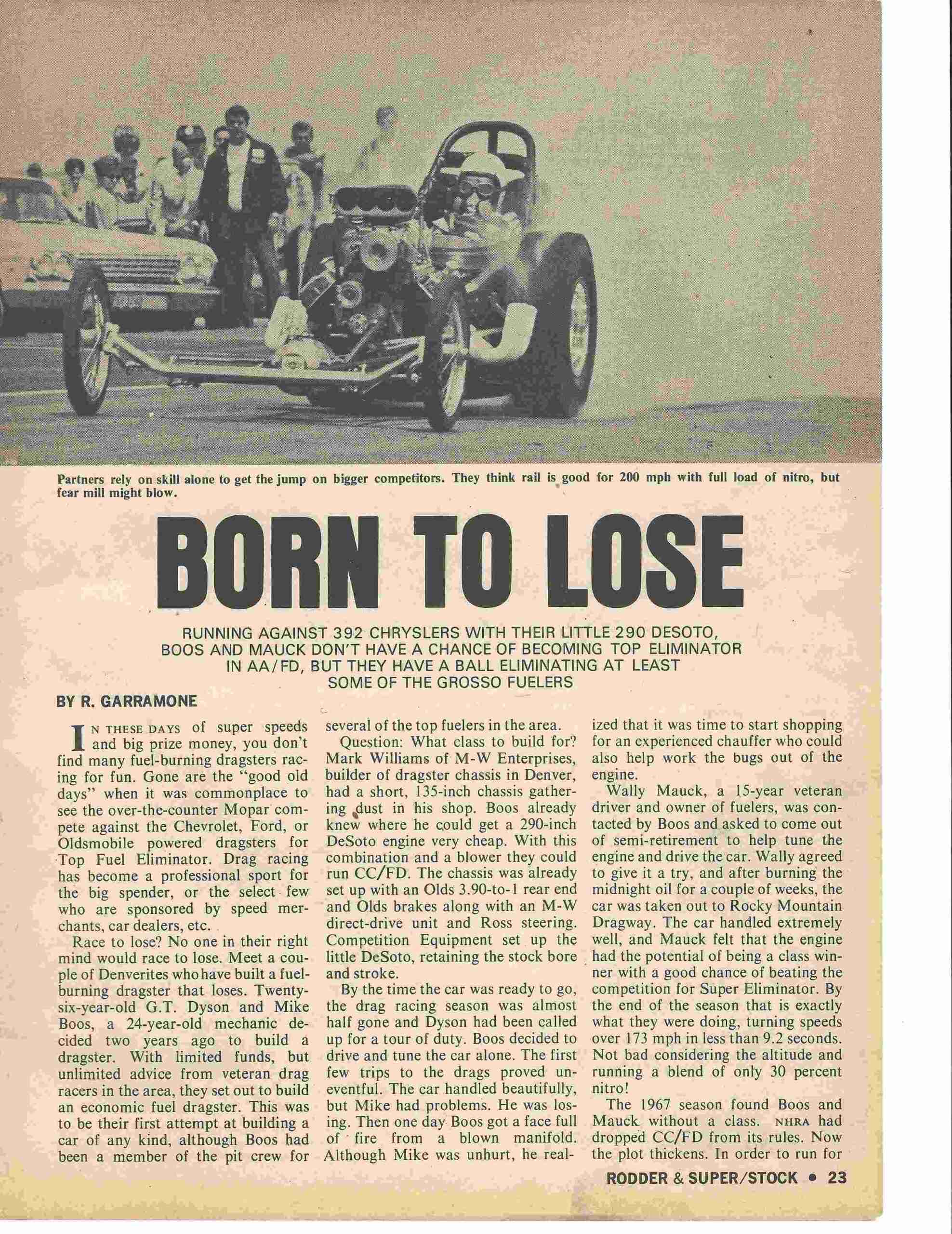 A picture of an article with Born To Lose tag